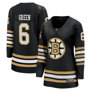 Premier Fanatics Branded Women's Ted Green Green Breakaway Black 100th Anniversary Jersey - NHL Boston Bruins