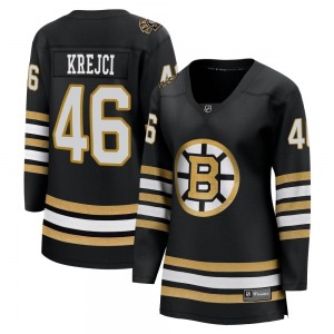 Premier Fanatics Branded Women's David Krejci Black Breakaway 100th Anniversary Jersey - NHL Boston Bruins