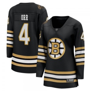 Premier Fanatics Branded Women's Bobby Orr Black Breakaway 100th Anniversary Jersey - NHL Boston Bruins