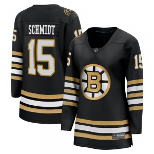 Premier Fanatics Branded Women's Milt Schmidt Black Breakaway 100th Anniversary Jersey - NHL Boston Bruins