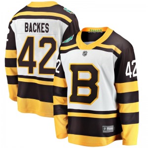 Breakaway Fanatics Branded Youth David Backes White 2019 Winter Classic Jersey - NHL Boston Bruins