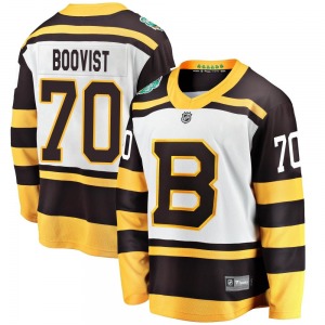 Breakaway Fanatics Branded Youth Jesper Boqvist White 2019 Winter Classic Jersey - NHL Boston Bruins