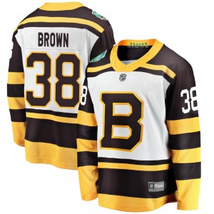 Breakaway Fanatics Branded Youth Patrick Brown White 2019 Winter Classic Jersey - NHL Boston Bruins