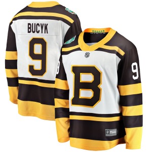 Breakaway Fanatics Branded Youth Johnny Bucyk White 2019 Winter Classic Jersey - NHL Boston Bruins