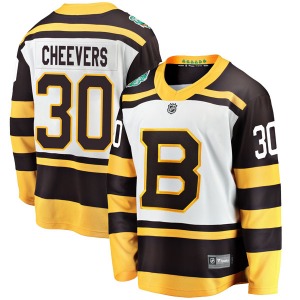 Breakaway Fanatics Branded Youth Gerry Cheevers White 2019 Winter Classic Jersey - NHL Boston Bruins