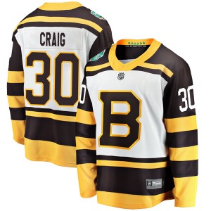 Breakaway Fanatics Branded Youth Jim Craig White 2019 Winter Classic Jersey - NHL Boston Bruins