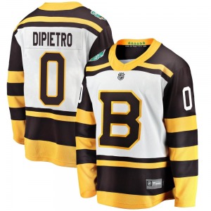 Breakaway Fanatics Branded Youth Michael DiPietro White 2019 Winter Classic Jersey - NHL Boston Bruins