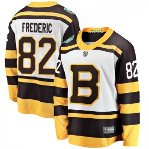 Breakaway Fanatics Branded Youth Trent Frederic White 2019 Winter Classic Jersey - NHL Boston Bruins