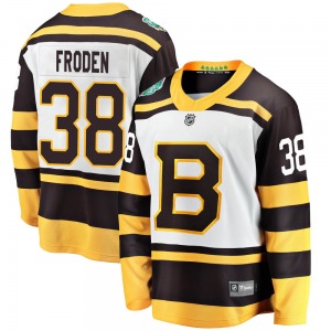 Breakaway Fanatics Branded Youth Jesper Froden White 2019 Winter Classic Jersey - NHL Boston Bruins