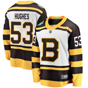 Breakaway Fanatics Branded Youth Cameron Hughes White 2019 Winter Classic Jersey - NHL Boston Bruins