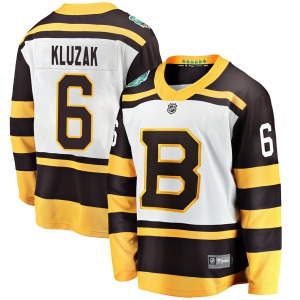 Breakaway Fanatics Branded Youth Gord Kluzak White 2019 Winter Classic Jersey - NHL Boston Bruins