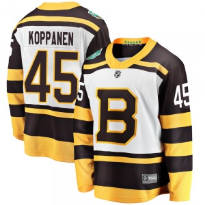 Breakaway Fanatics Branded Youth Joona Koppanen White 2019 Winter Classic Jersey - NHL Boston Bruins