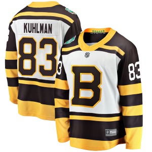 Breakaway Fanatics Branded Youth Karson Kuhlman White 2019 Winter Classic Jersey - NHL Boston Bruins