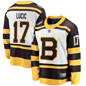 Breakaway Fanatics Branded Youth Milan Lucic White 2019 Winter Classic Jersey - NHL Boston Bruins
