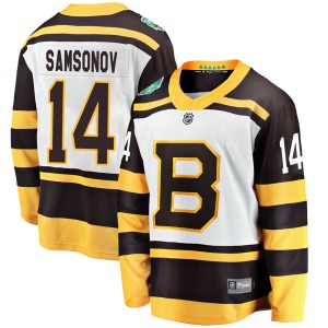 Breakaway Fanatics Branded Youth Sergei Samsonov White 2019 Winter Classic Jersey - NHL Boston Bruins