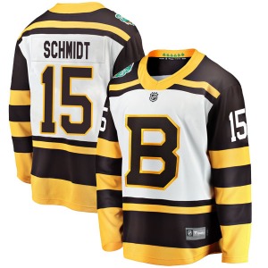 Breakaway Fanatics Branded Youth Milt Schmidt White 2019 Winter Classic Jersey - NHL Boston Bruins