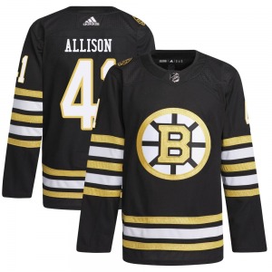 Authentic Adidas Youth Jason Allison Black 100th Anniversary Primegreen Jersey - NHL Boston Bruins