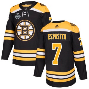 Authentic Adidas Youth Phil Esposito Black Home 2019 Stanley Cup Final Bound Jersey - NHL Boston Bruins
