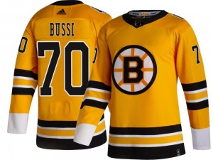 Breakaway Adidas Youth Brandon Bussi Gold 2020/21 Special Edition Jersey - NHL Boston Bruins