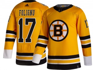 Breakaway Adidas Youth Nick Foligno Gold 2020/21 Special Edition Jersey - NHL Boston Bruins