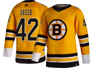 Breakaway Adidas Youth A.J. Greer Gold 2020/21 Special Edition Jersey - NHL Boston Bruins