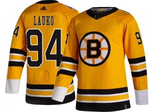Breakaway Adidas Youth Jakub Lauko Gold 2020/21 Special Edition Jersey - NHL Boston Bruins