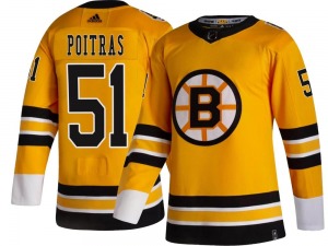 Breakaway Adidas Youth Matthew Poitras Gold 2020/21 Special Edition Jersey - NHL Boston Bruins