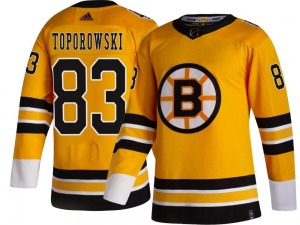 Breakaway Adidas Youth Luke Toporowski Gold 2020/21 Special Edition Jersey - NHL Boston Bruins