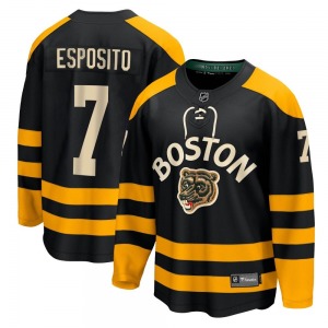 Breakaway Fanatics Branded Youth Phil Esposito Black 2023 Winter Classic Jersey - NHL Boston Bruins