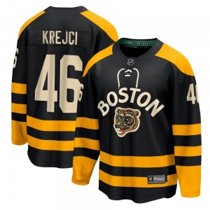 Breakaway Fanatics Branded Youth David Krejci Black 2023 Winter Classic Jersey - NHL Boston Bruins
