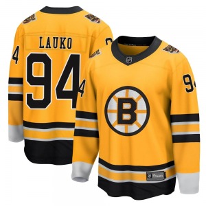 Breakaway Fanatics Branded Youth Jakub Lauko Gold 2020/21 Special Edition Jersey - NHL Boston Bruins