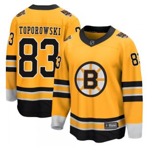 Breakaway Fanatics Branded Youth Luke Toporowski Gold 2020/21 Special Edition Jersey - NHL Boston Bruins