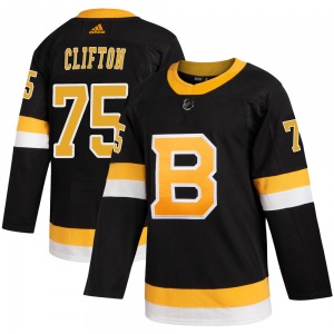Authentic Adidas Youth Connor Clifton Black Alternate Jersey - NHL Boston Bruins