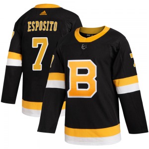 Authentic Adidas Youth Phil Esposito Black Alternate Jersey - NHL Boston Bruins