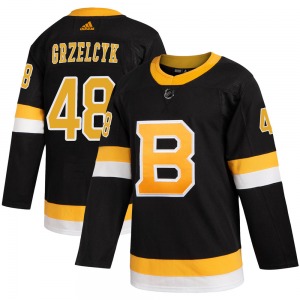 Authentic Adidas Youth Matt Grzelcyk Black Alternate Jersey - NHL Boston Bruins