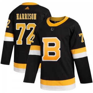 Authentic Adidas Youth Brett Harrison Black Alternate Jersey - NHL Boston Bruins