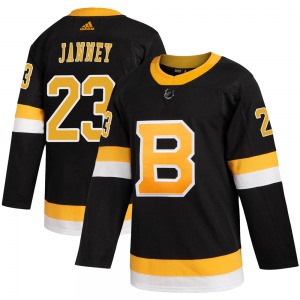 Authentic Adidas Youth Craig Janney Black Alternate Jersey - NHL Boston Bruins