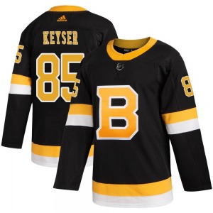Authentic Adidas Youth Kyle Keyser Black Alternate Jersey - NHL Boston Bruins