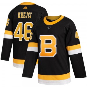 Authentic Adidas Youth David Krejci Black Alternate Jersey - NHL Boston Bruins