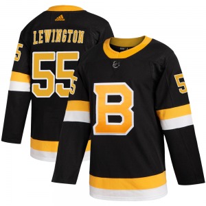 Authentic Adidas Youth Tyler Lewington Black Alternate Jersey - NHL Boston Bruins