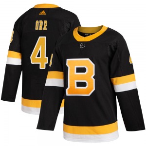 Authentic Adidas Youth Bobby Orr Black Alternate Jersey - NHL Boston Bruins