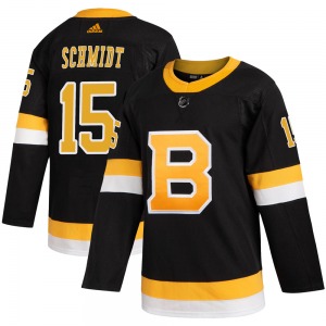 Authentic Adidas Youth Milt Schmidt Black Alternate Jersey - NHL Boston Bruins