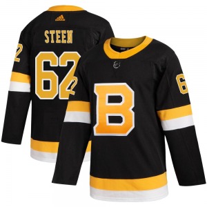 Authentic Adidas Youth Oskar Steen Black Alternate Jersey - NHL Boston Bruins