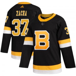 Authentic Adidas Youth Pavel Zacha Black Alternate Jersey - NHL Boston Bruins