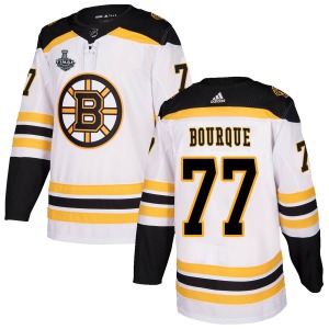 Authentic Adidas Youth Raymond Bourque White Away 2019 Stanley Cup Final Bound Jersey - NHL Boston Bruins