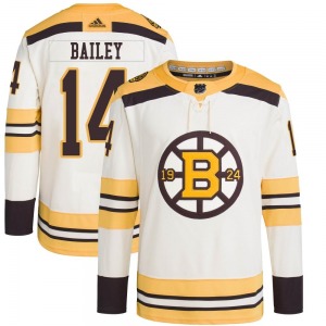 Authentic Adidas Youth Garnet Ace Bailey Cream 100th Anniversary Primegreen Jersey - NHL Boston Bruins