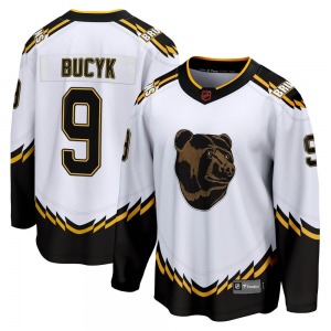 Breakaway Fanatics Branded Adult Johnny Bucyk White Special Edition 2.0 Jersey - NHL Boston Bruins