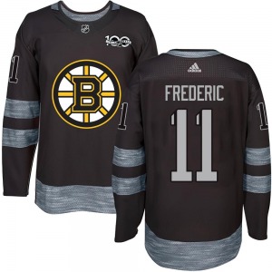 Authentic Adult Trent Frederic Black 1917-2017 100th Anniversary Jersey - NHL Boston Bruins