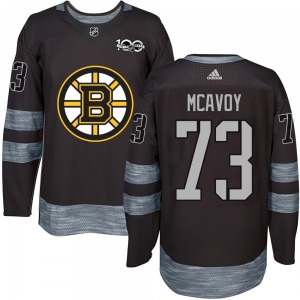 Authentic Adult Charlie McAvoy Black 1917-2017 100th Anniversary Jersey - NHL Boston Bruins