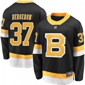 Premier Fanatics Branded Adult Patrice Bergeron Black Breakaway Alternate Jersey - NHL Boston Bruins
